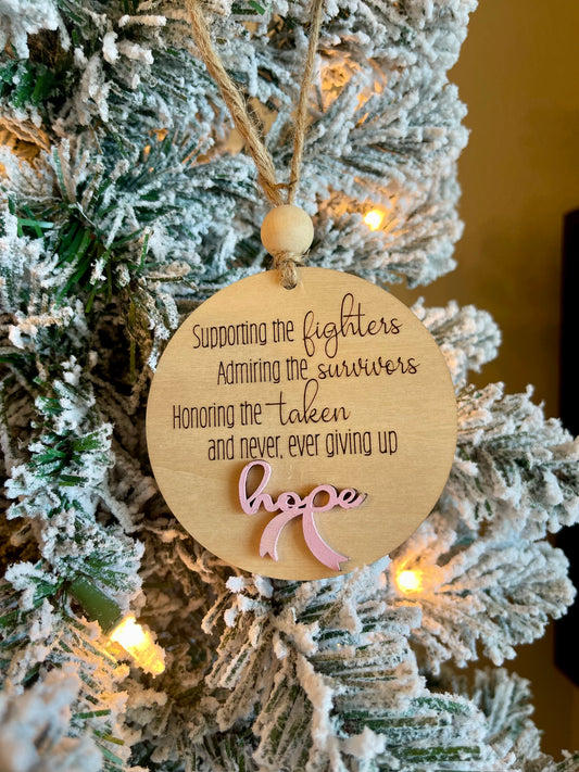 Hope Cancer Ornament