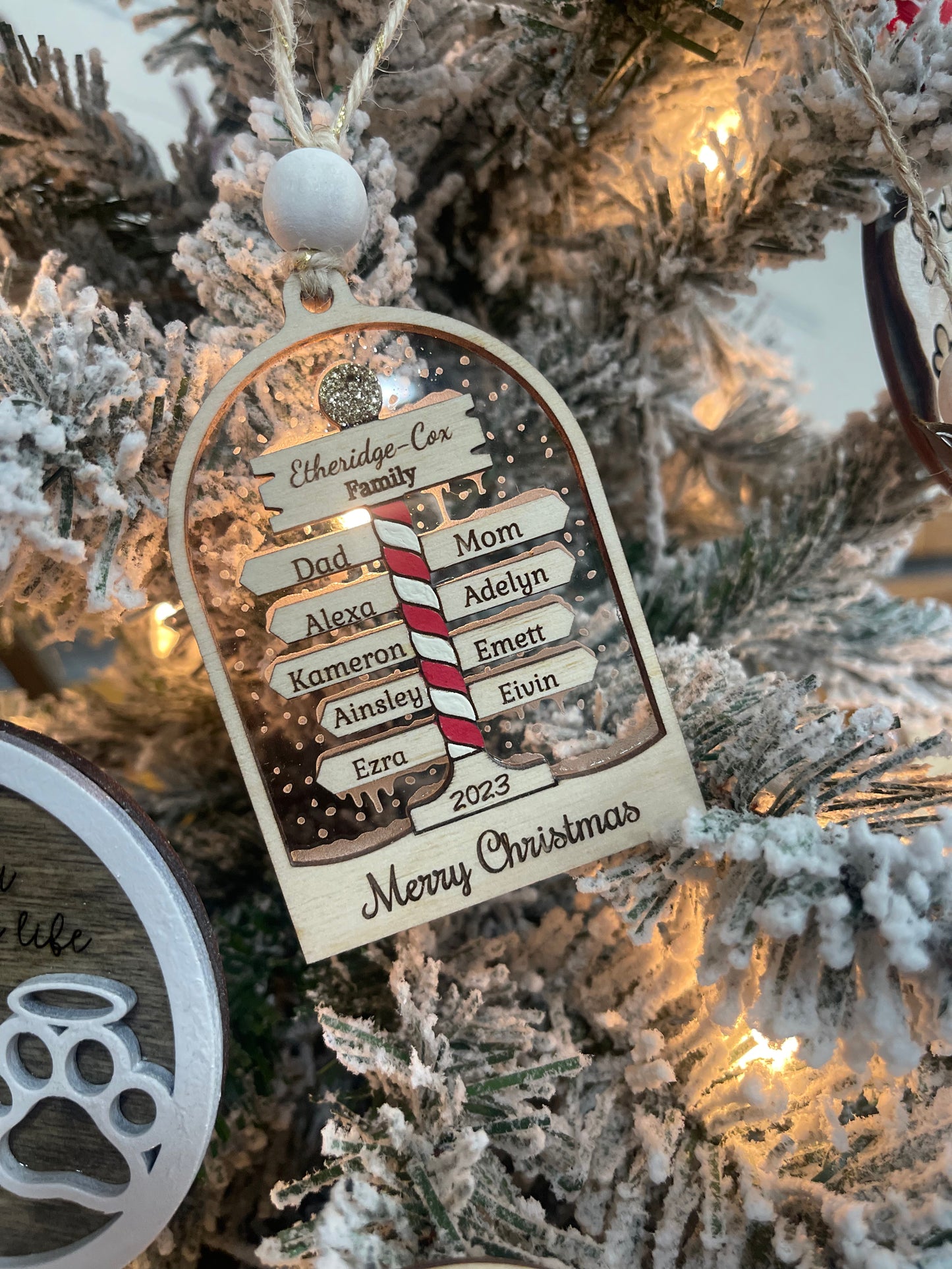 North Pole Customized Family Ornament