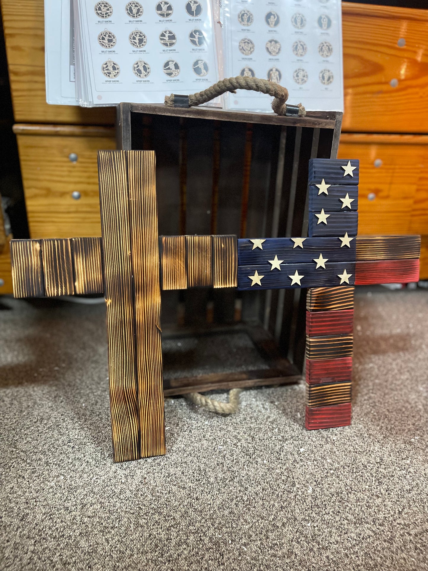 American Flag Cross