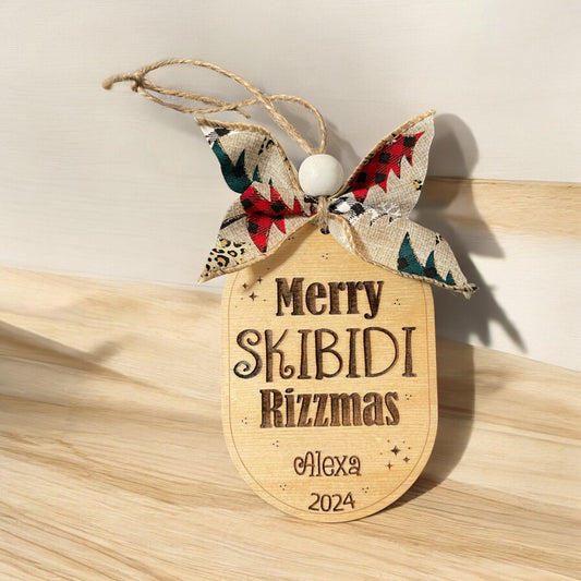 Merry Skibidi Rizzmas Ornament