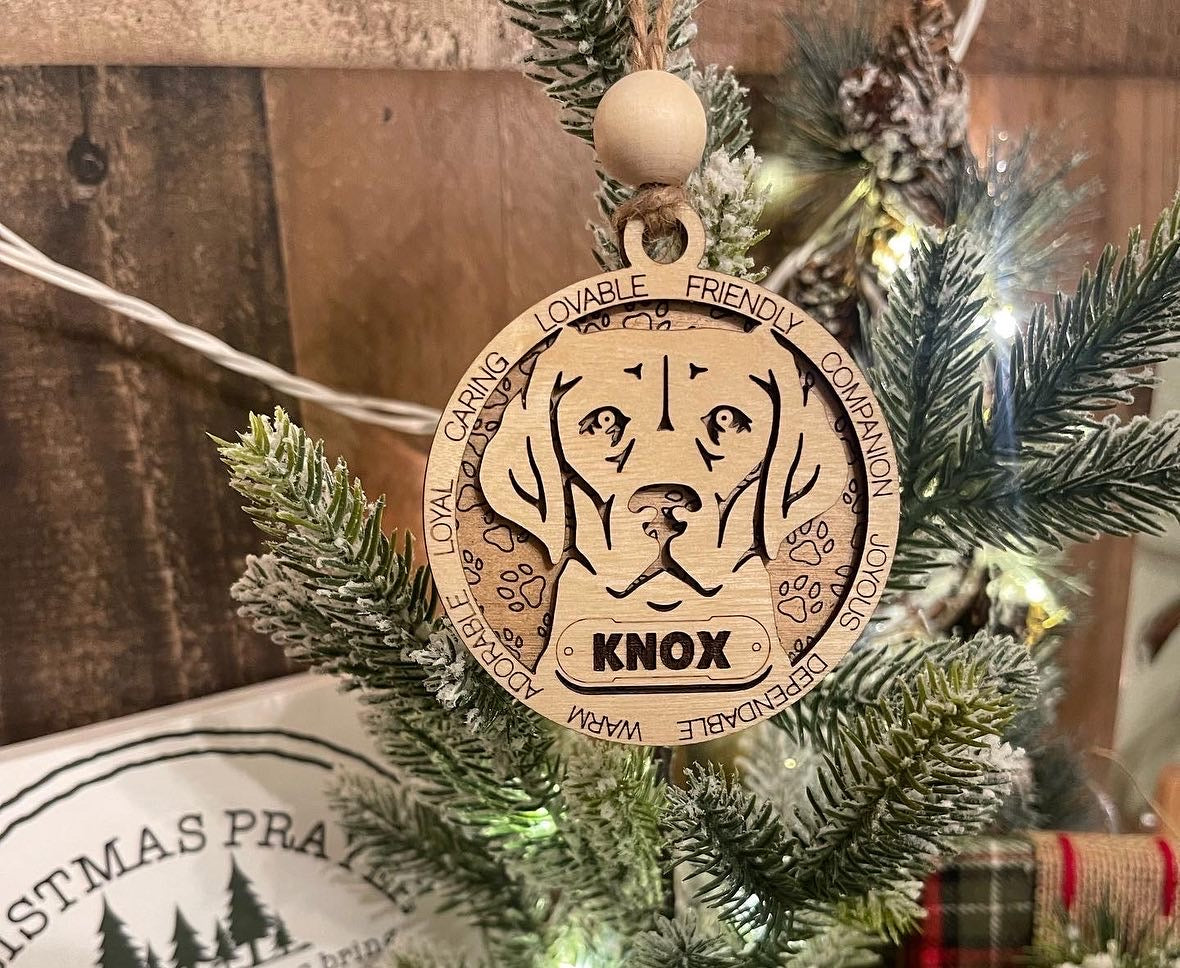 Customized Dog Ornament North Mountain Creations