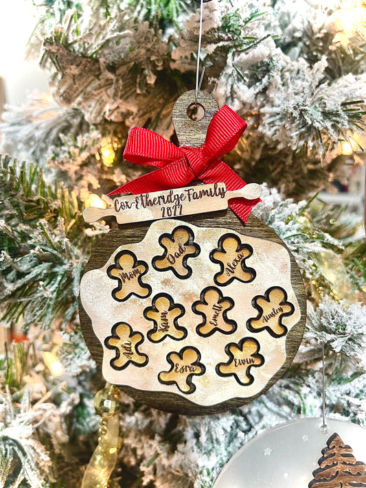 Gingerbread Family Ornament-Customized