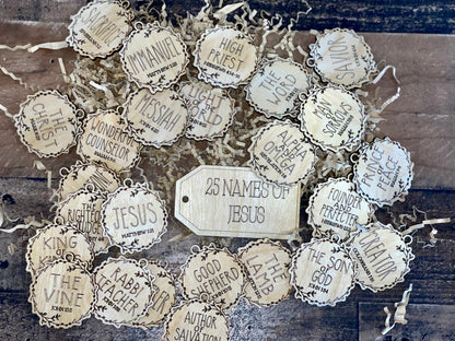 25 Names of Jesus Ornaments Christmas